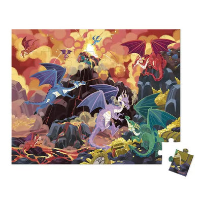 Janod - Puzle Tierra de Dragones - 54 piezas