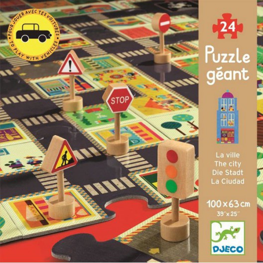 Puzzle gigante Ciudad: 24 piezas.