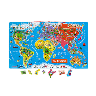 Puzzle Magnético Atlas Mundial Español - Janod