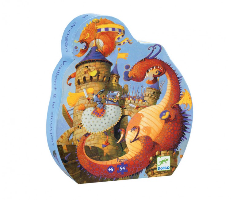 Puzzle Silueta - Valliant y el dragón - 54 pzs.