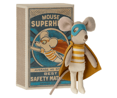 Ratón superhéroe en cajita - Maileg