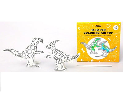 Juego dinosaurios para inflar y colorear - OMY