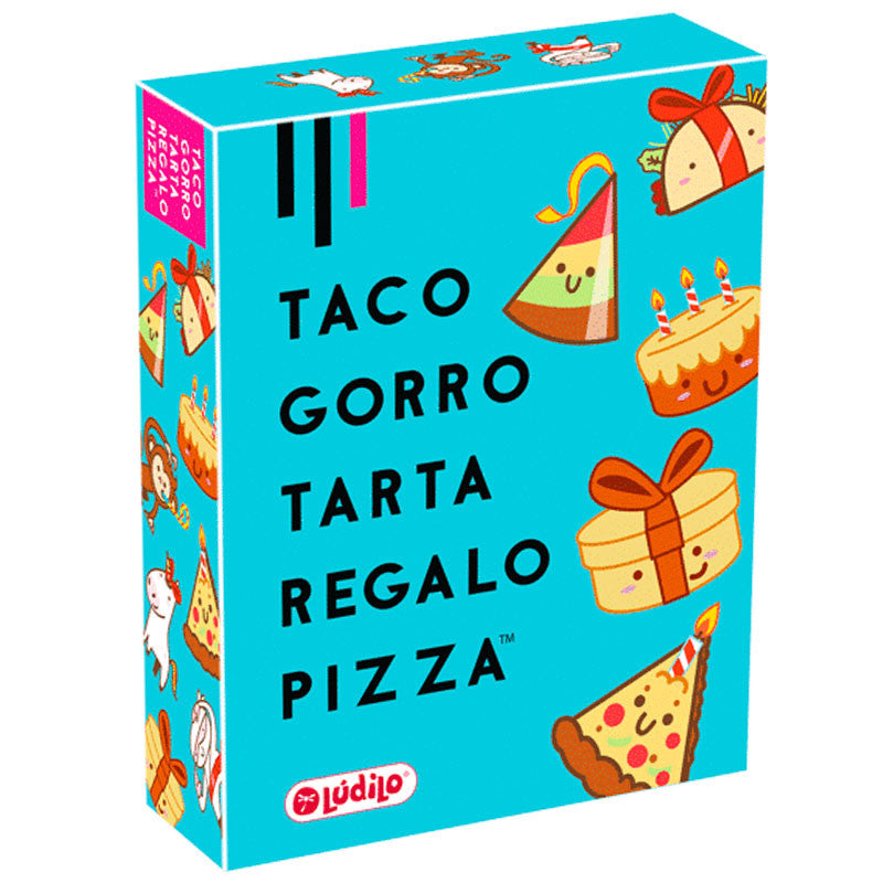Taco, Gorro, Tarta, Regalo, Pizza - juego rápido de percepción visual
