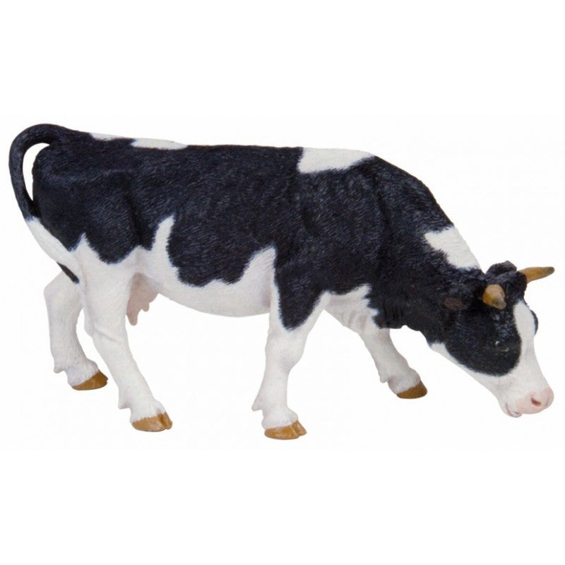 Figura Papo: Vaca blanca y negro pastando